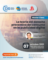 Nuestro Fundador dictará (impartirá) su clase, lección, (en línea) en la Cámara de Industria de Guatemala (CIG)